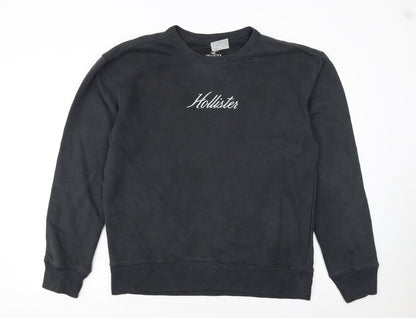 Mens UK Size M Hollister Black Pullover Sweatshirt