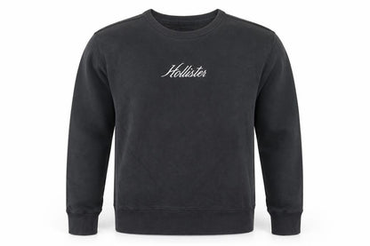 Mens UK Size M Hollister Black Pullover Sweatshirt
