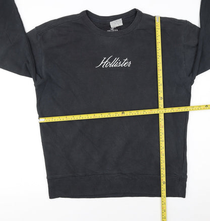 Mens UK Size M Hollister Black Pullover Sweatshirt
