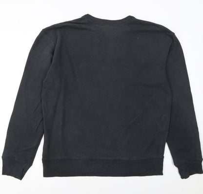 Mens UK Size M Hollister Black Pullover Sweatshirt