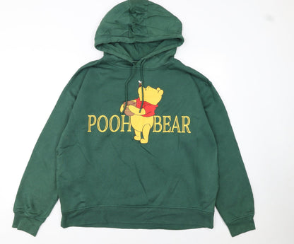 Womens UK Size L Disney Green Pullover Hoodie