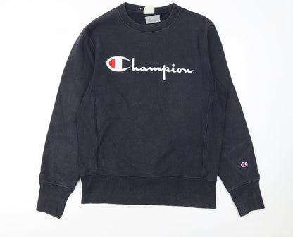Mens UK Size M Champion Blue Pullover Sweatshirt