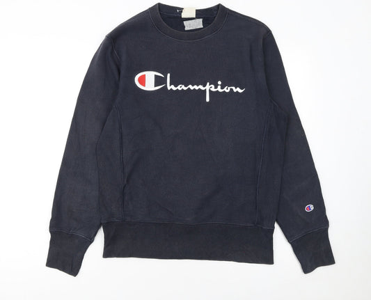 Mens UK Size M Champion Blue Pullover Sweatshirt