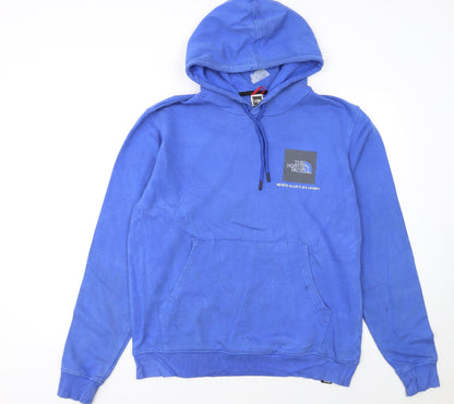 Mens UK Size L The North Face Blue Pullover Hoodie