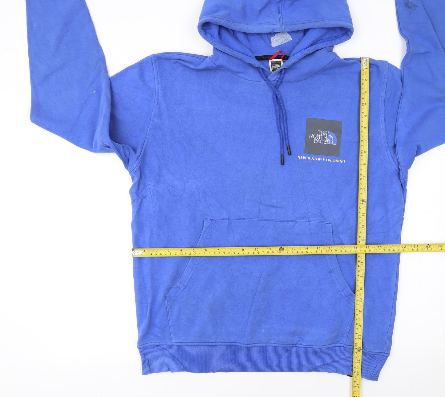 Mens UK Size L The North Face Blue Pullover Hoodie