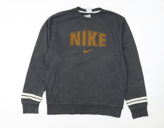 Womens UK Size S Nike Grey Pullover Sweatshirt
