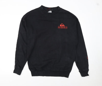 Mens UK Size XS Quiksilver Black Pullover Sweatshirt