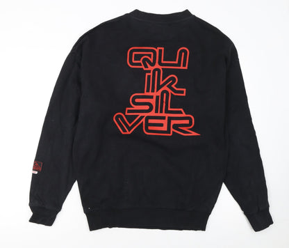 Mens UK Size XS Quiksilver Black Pullover Sweatshirt