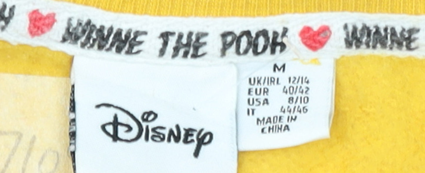 Womens UK Size M Disney Yellow Pullover Sweatshirt