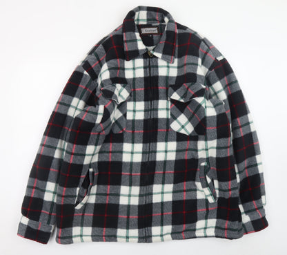 EuroStyle Men’s Multicoloured Checked Fleece Jacket XL