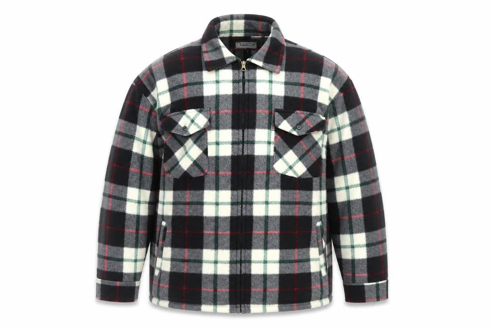 EuroStyle Men’s Multicoloured Checked Fleece Jacket XL