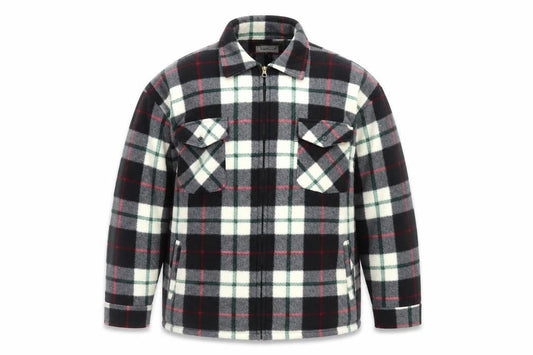 EuroStyle Men’s Multicoloured Checked Fleece Jacket XL