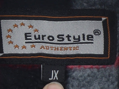 EuroStyle Men’s Multicoloured Checked Fleece Jacket XL