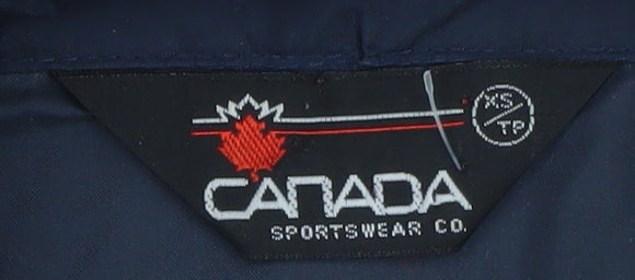 Mens UK Size XS Canada Sportswear Co. Blue Windbreaker Coat