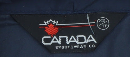 Mens UK Size XS Canada Sportswear Co. Blue Windbreaker Coat