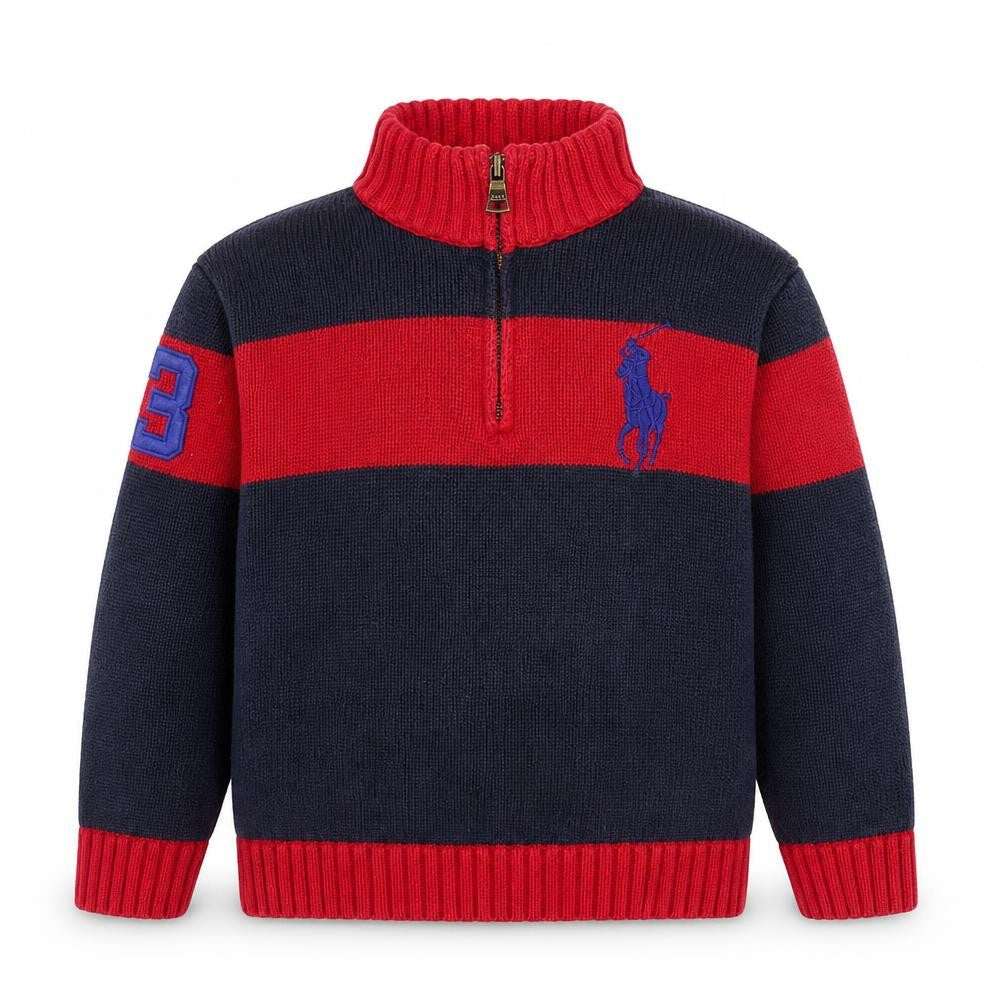 Boys UK Size 7 Years Ralph Lauren Blue Pullover Jumper