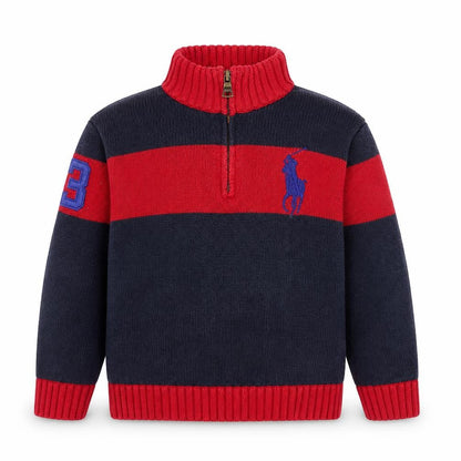 Boys UK Size 7 Years Ralph Lauren Blue Pullover Jumper