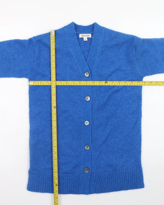Marks and Spencer Women’s Blue Wool Mohair V-Neck Button Cardigan XS