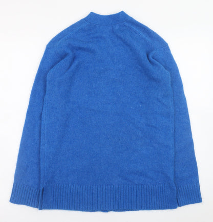 Marks and Spencer Women’s Blue Wool Mohair V-Neck Button Cardigan XS