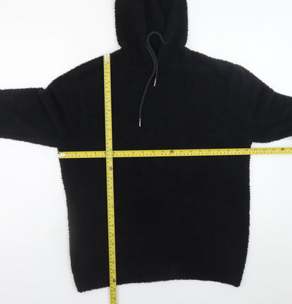 Womens UK Size XS H&M Divided Black Pullover Hoodie