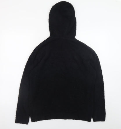 Womens UK Size XS H&M Divided Black Pullover Hoodie