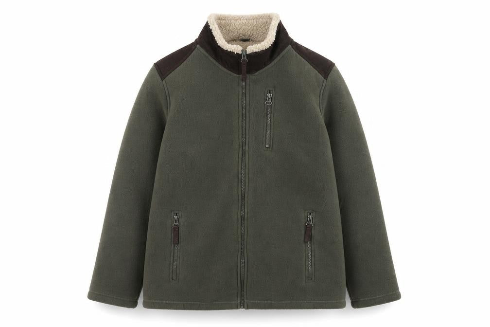 Cotton Traders Men's Green Fleece Lined Full Zip Jacket Size M