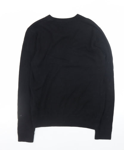 Gap Mens Black XS V-Neck Cotton Knit Jumper