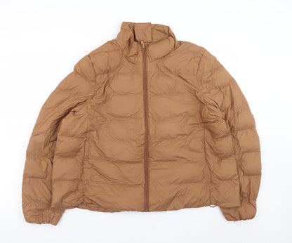 Mens UK Size 20 Marks and Spencer Brown Puffer Jacket