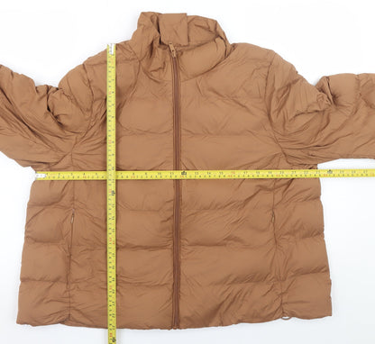 Mens UK Size 20 Marks and Spencer Brown Puffer Jacket