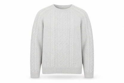 Gap Men’s Grey Cable-Knit Cotton Crew Neck Jumper XL