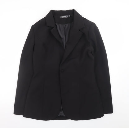 Missguided Womens Black Slim Fit Classic Blazer UK 10