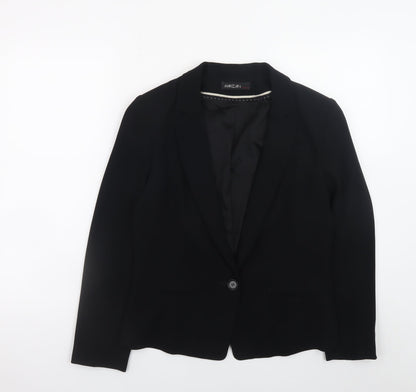 Marc Cain Women's Black Blazer Size 12 Classic Formal Jacket