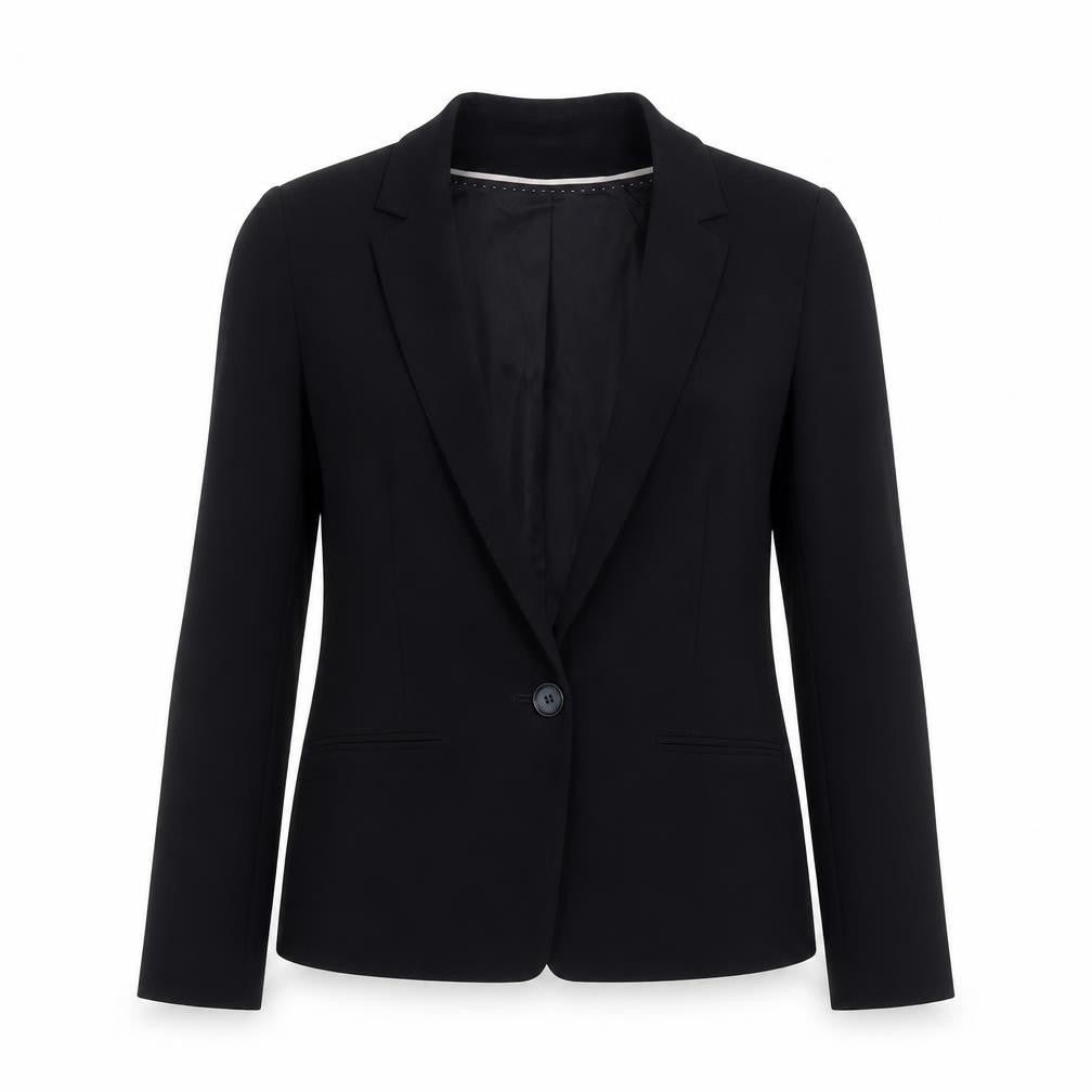 Marc Cain Women's Black Blazer Size 12 Classic Formal Jacket