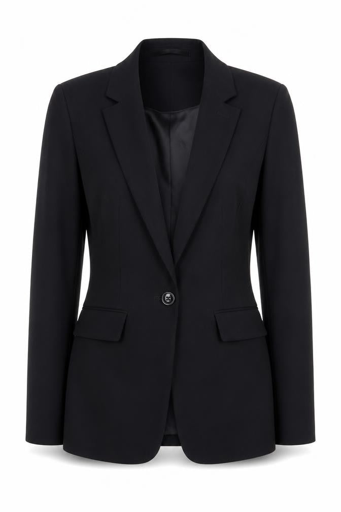 Reiss Womens Black Wool Slim Fit Blazer Jacket UK 6