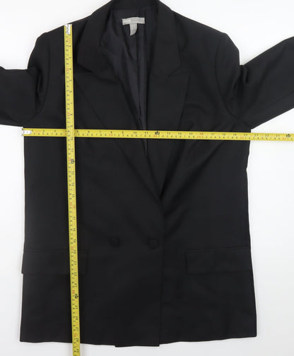 ASOS Womens Black Long Blazer UK 10 Formal Business Jacket