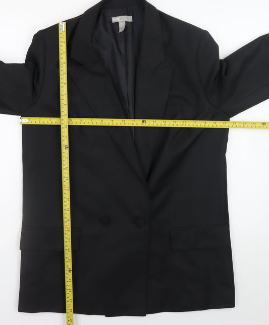 ASOS Womens Black Long Blazer UK 10 Formal Business Jacket