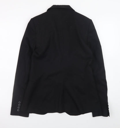 Mango Women's Black Blazer Jacket Size 8 Regular Fit