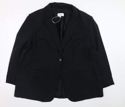 Marks and Spencer Women’s Black Blazer Size 24 Lined Business Jacket