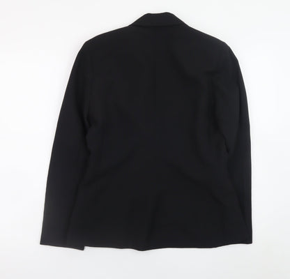 Essentials Women’s Black Classic Blazer Size 10 Lined Work Jacket