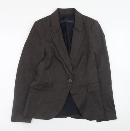 Zara Basic Women’s Brown Blazer Size 8 Single-Breasted Work Jacket