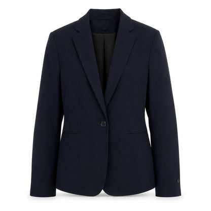 H&M Women Blue Classic Blazer Size 14 Lined Buttoned Jacket