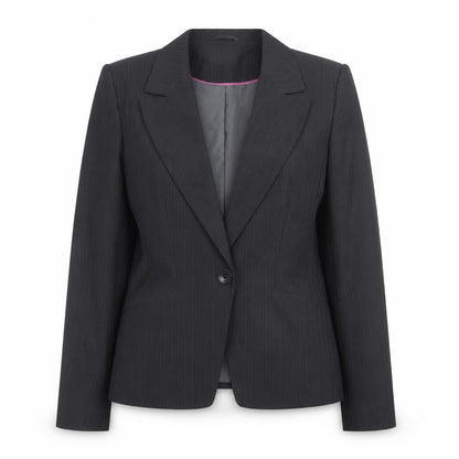 George Women's Black Pinstripe Blazer UK 14 Business Formal Jacket