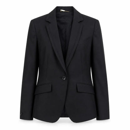 m.f.editorial Womens Black Wool Blend Blazer Jacket M