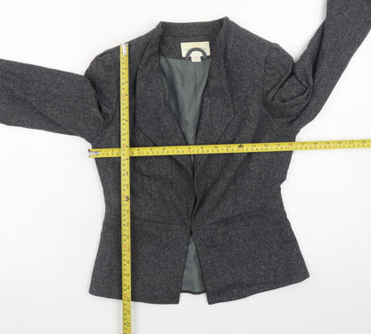 Monsoon Women’s Grey Wool Blend Classic Blazer Size 8