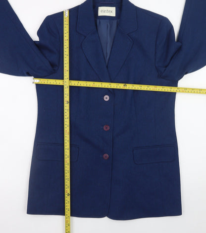 Eastex Women's Blue Classic Blazer Jacket Size 10