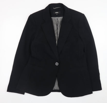 Marks and Spencer Women's Black Blazer Jacket Size 14 Regular Fit
