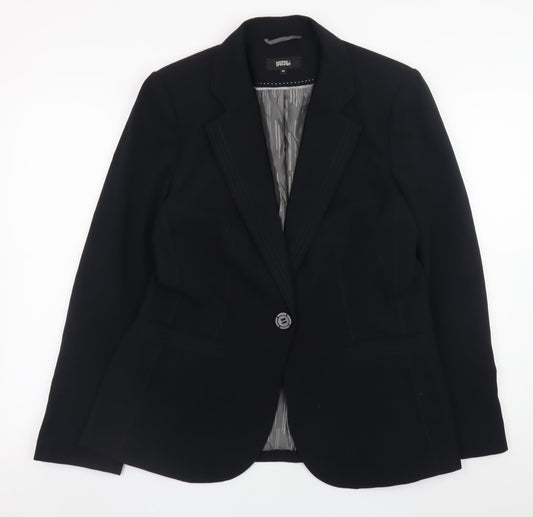 Marks and Spencer Women's Black Blazer Jacket Size 14 Regular Fit