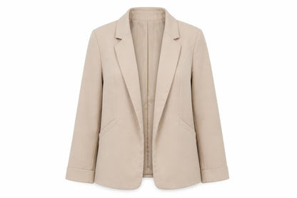 Dorothy Perkins Women Beige Blazer UK 10 Classic Mid-Length Jacket