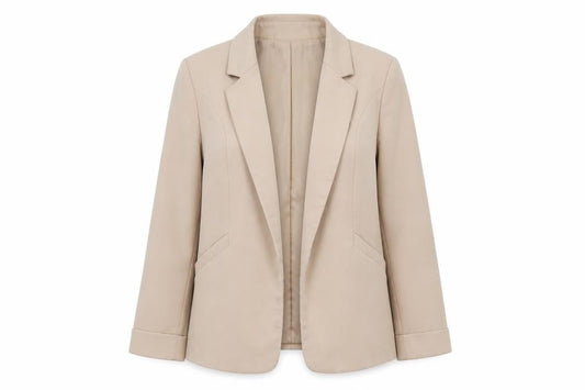 Dorothy Perkins Women Beige Blazer UK 10 Classic Mid-Length Jacket