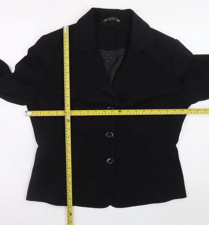 George Women Black Size 16 Classic Blazer Jacket